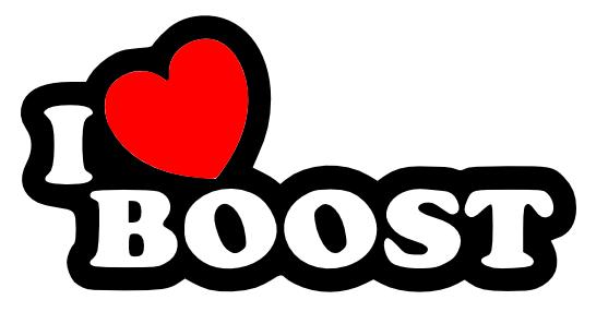 I Love (Heart) Boost #1 Decal