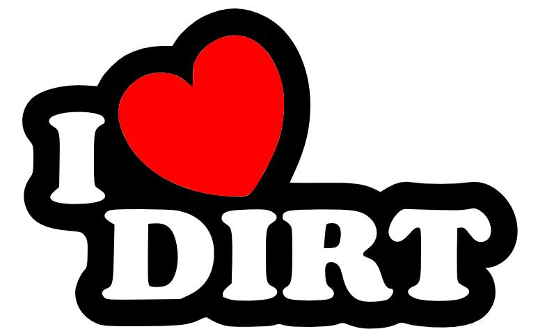 I Love (Heart) Dirt Decal