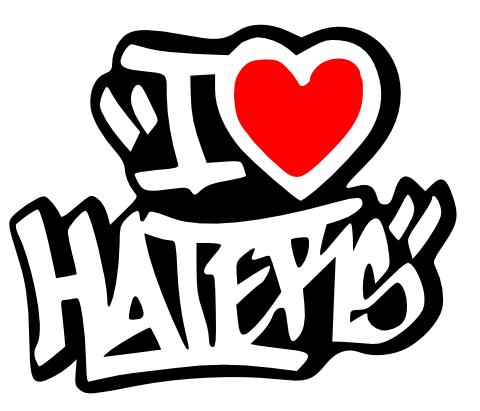 I Love (Heart) Haters #4 Decal