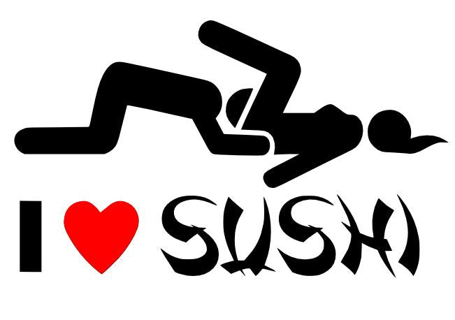 I Love (Heart) Sushi Decal