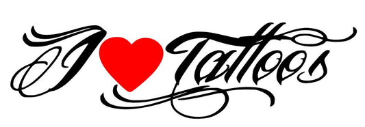 I Love (Heart) Tattoos #1 Decal