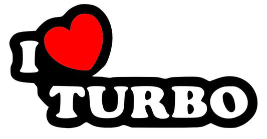 I Love (Heart) Turbo #1 Decal