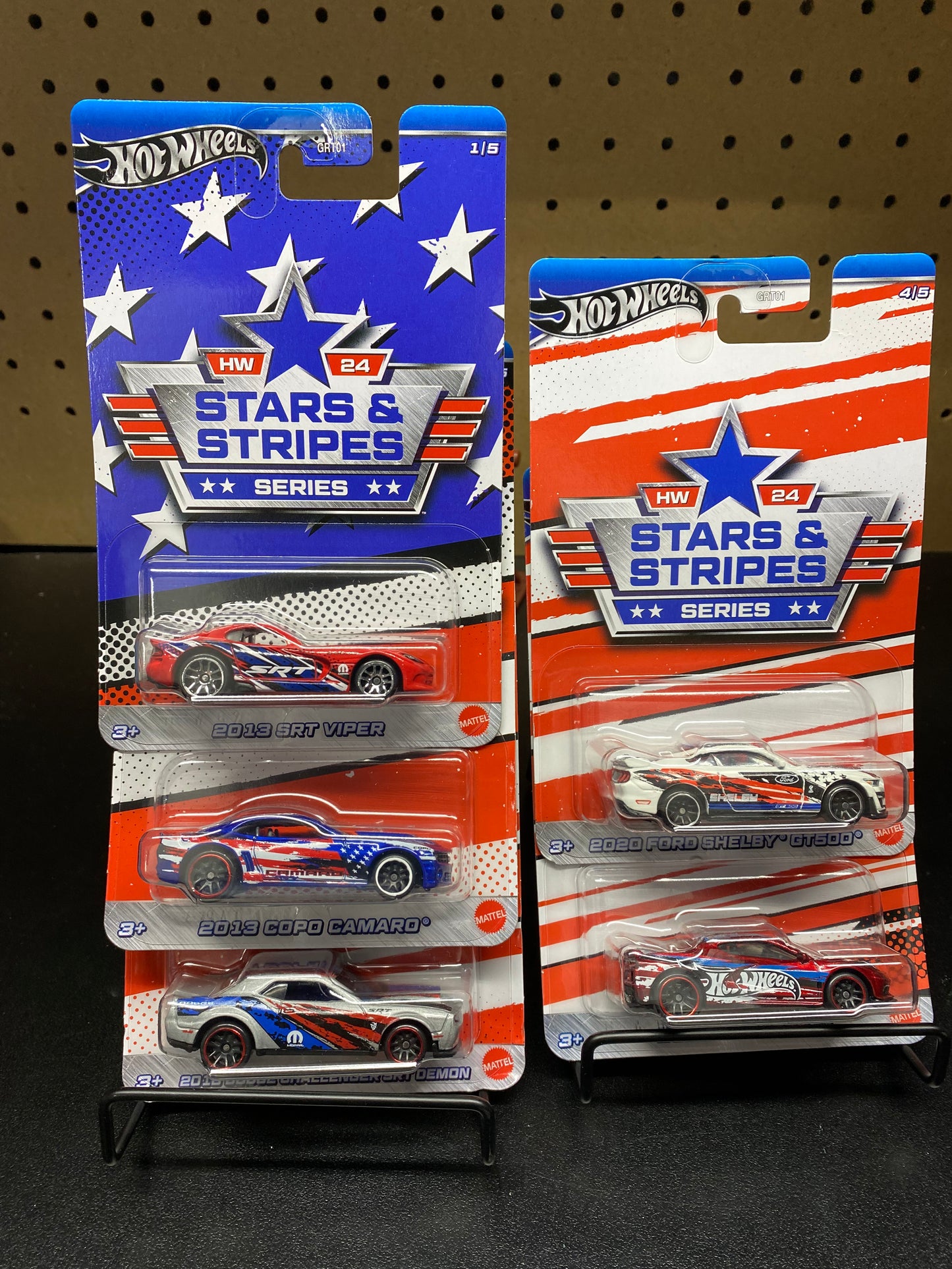 2024 Hot Wheels Star & Stripes | Set of 5 | Walmart Exclusive Dodge Ford