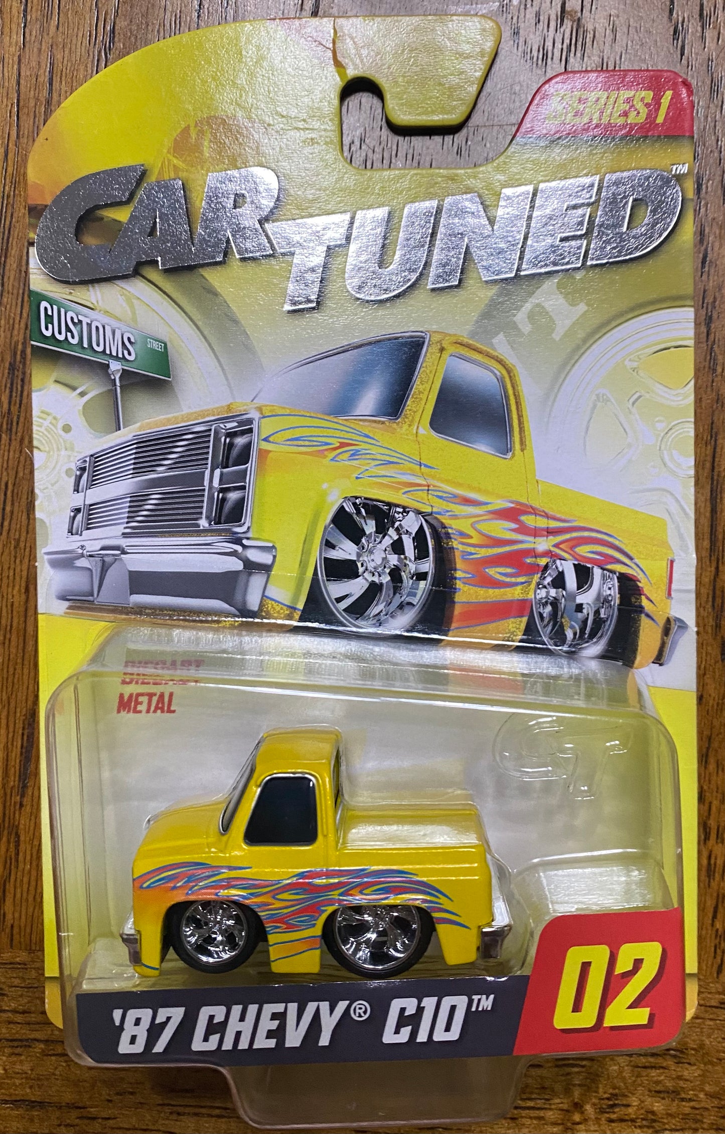 Car Tuned Series 1 WALGREENS Exclusive - 1987 Chevy C10 Yellow HOT MGA #2