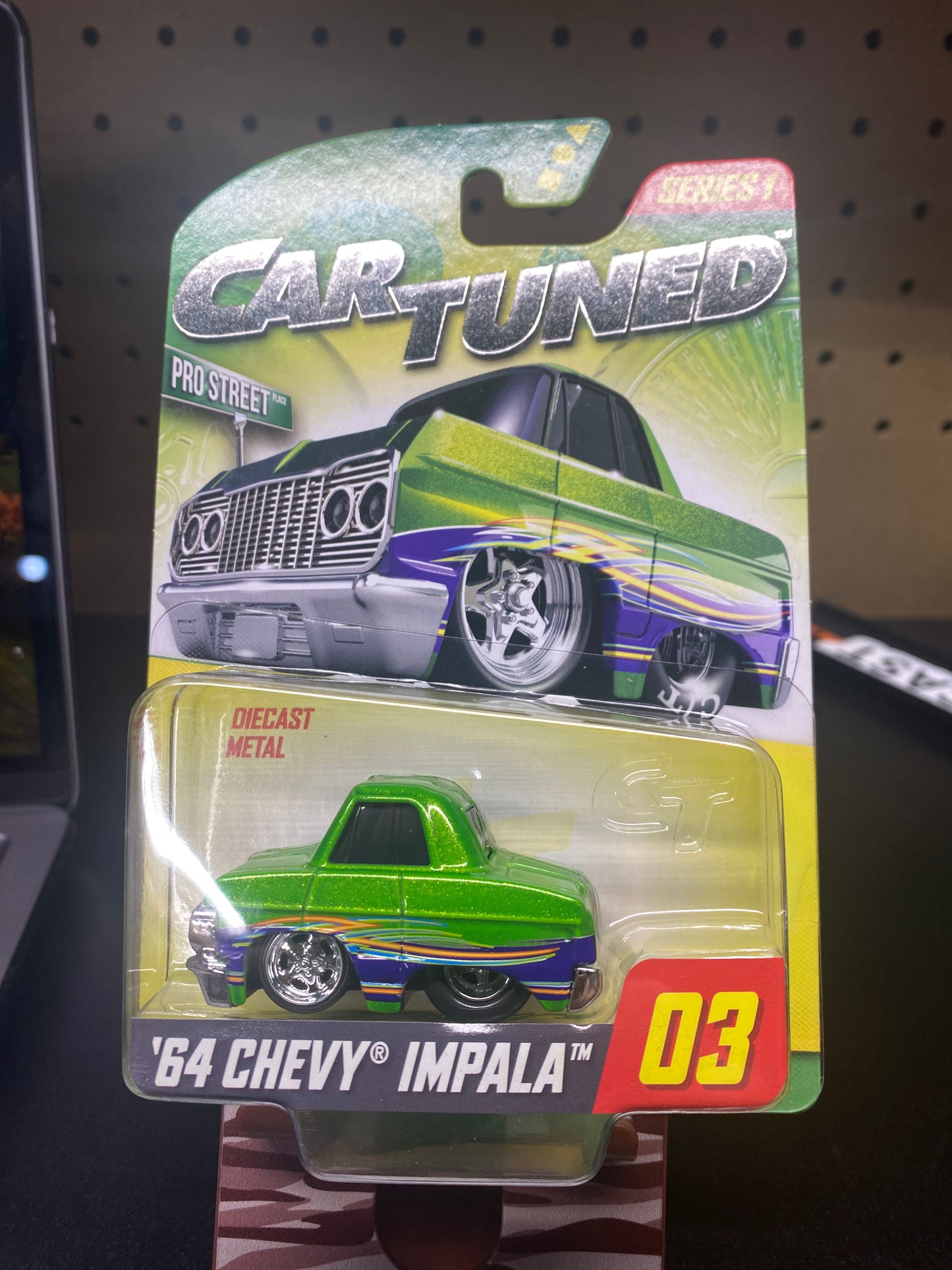 Car Tuned  Series 1 WALGREENS Exclusive  1964 Chevy Impala - HOT MGA #3 Green