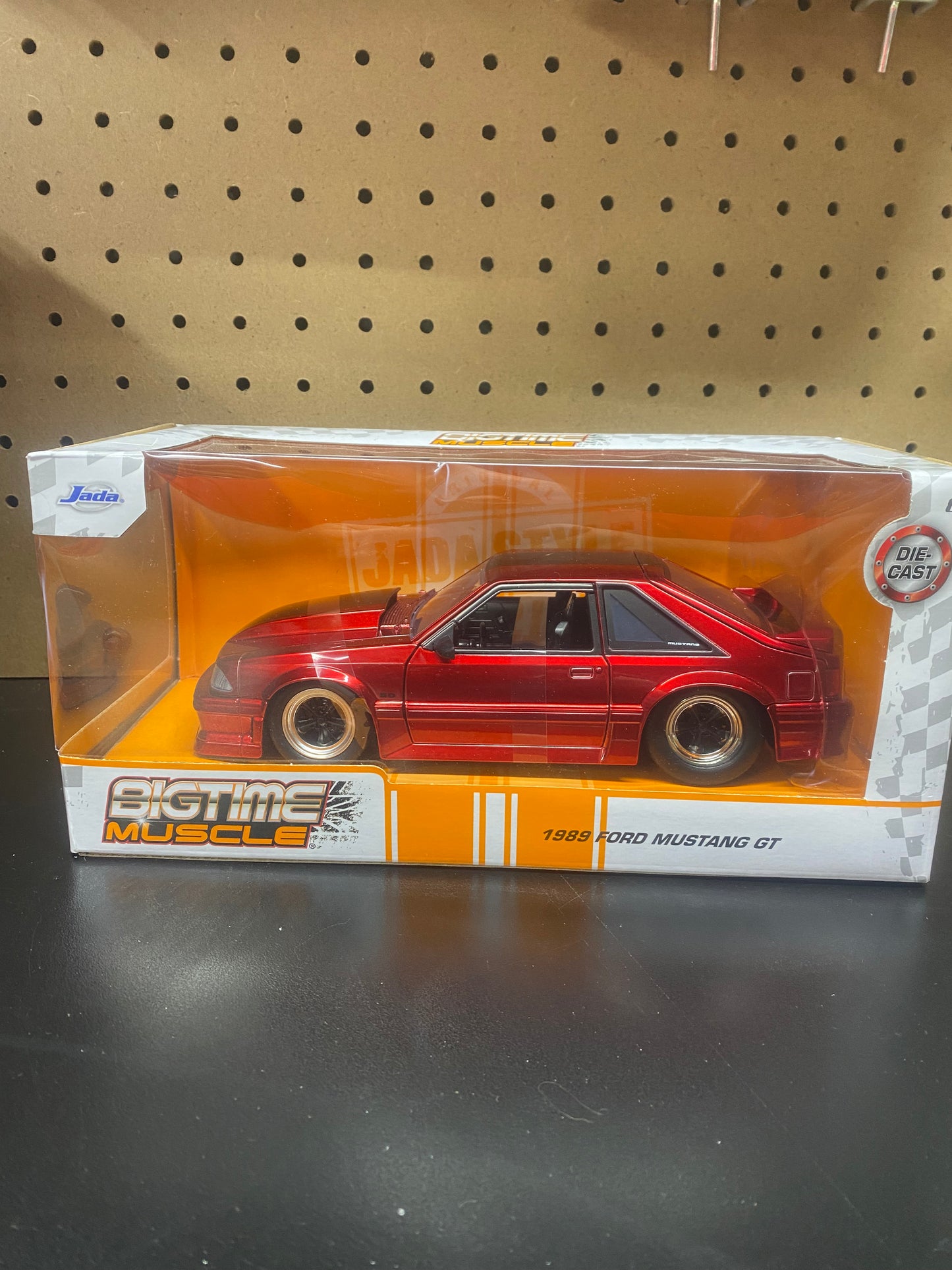 SUPER RARE 1989 Ford Mustang GT Candy Red JADA Bigtime Muscle 1:24