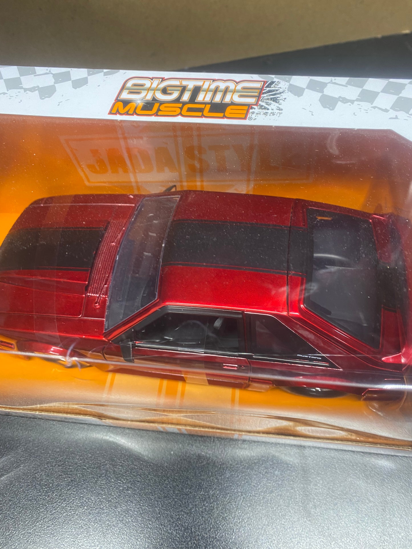 SUPER RARE 1989 Ford Mustang GT Candy Red JADA Bigtime Muscle 1:24