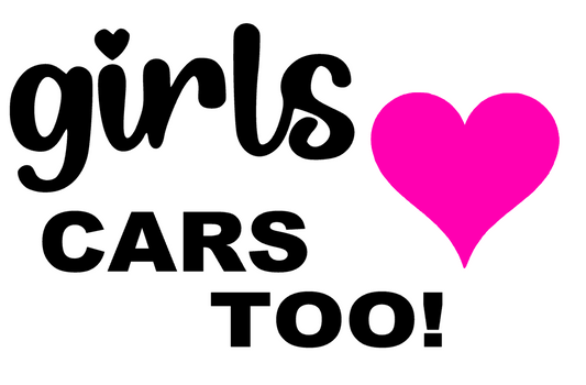 Girls Love (Heart) Cars Too! #1 Decal